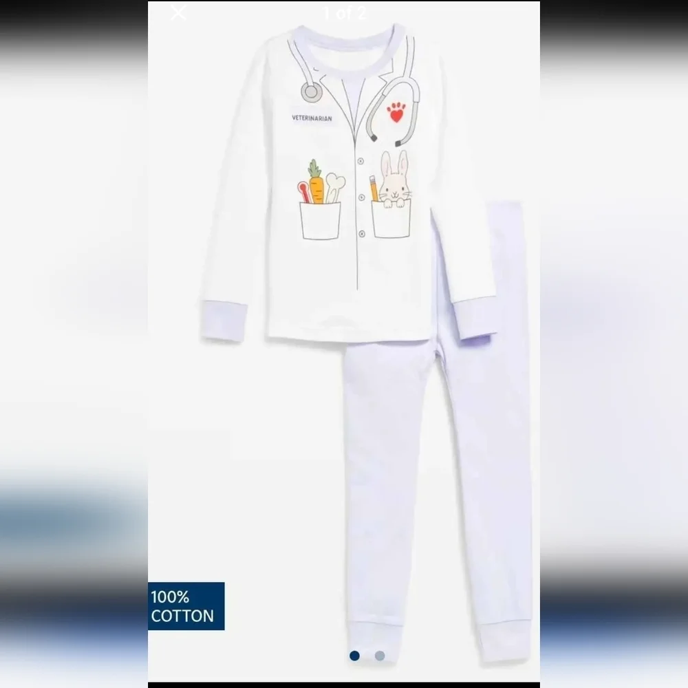 NWT Kid's Old Navy Veterinarian pj set sz 12-18 mos